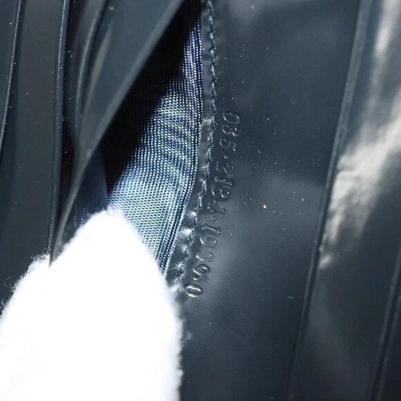 GUCCI Bifold Wallet Enamel Black Gold 035 2184 1909 0 Auth am8936 - Picture 16 of 16